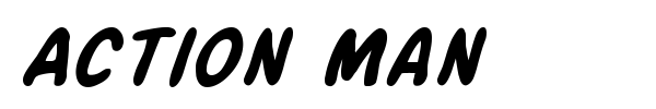 Action Man font preview